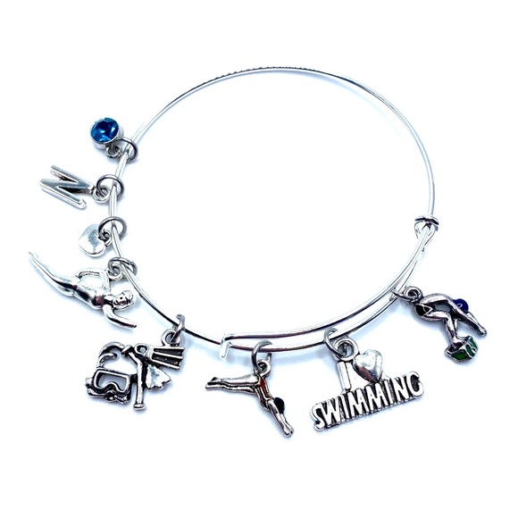 Swimming Bracelet Love To Swim May Be Personalized - Picture 6 of 7